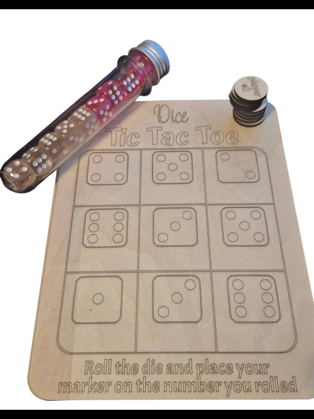 Dice Tic Tac Toe Game Set - Pink Dice